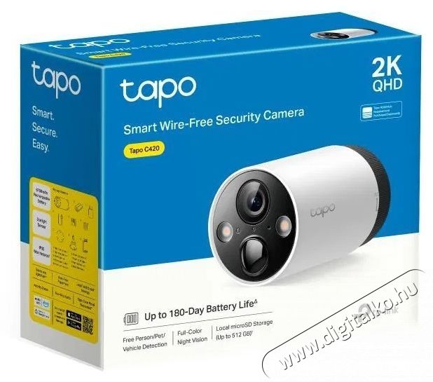 TP-LINK Tapo C420 IP kamera F&eacute;nyk&eacute;pezőg&eacute;p / kamera - Megfigyelő / IP kamera - 532764