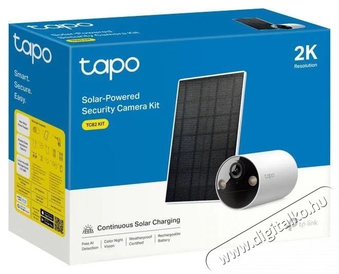 TP-LINK Tapo TC82 Kit solar powered 2K kamera F&eacute;nyk&eacute;pezőg&eacute;p / kamera - Megfigyelő / IP kamera - 532736