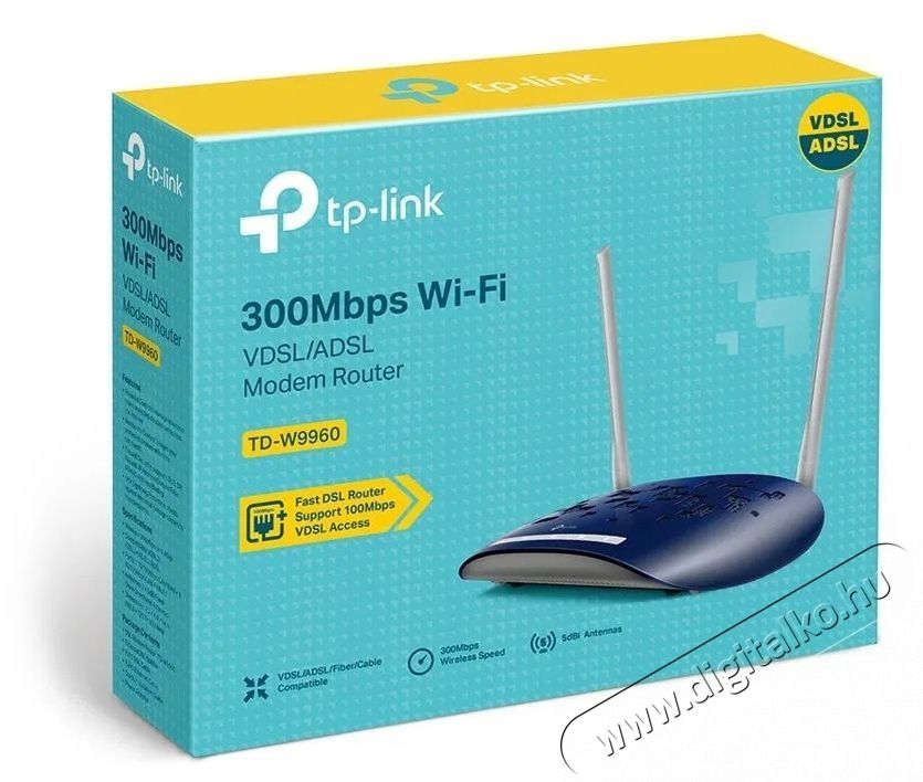 TP-LINK TD-W9960 Modem Iroda &eacute;s sz&aacute;m&iacute;t&aacute;stechnika - H&aacute;l&oacute;zat - Modem - 532785