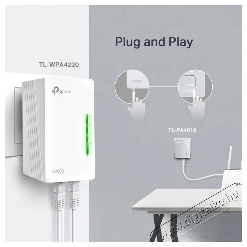 TP-LINK TL-WPA4220 Starter Kit - kezdők&eacute;szlet H&aacute;ztart&aacute;s / Otthon / K&uuml;lt&eacute;r - Vil&aacute;g&iacute;t&aacute;s / elektromoss&aacute;g - H&aacute;l&oacute;zati eloszt&oacute; / hosszabb&iacute;t&oacute; / adapter - 532779