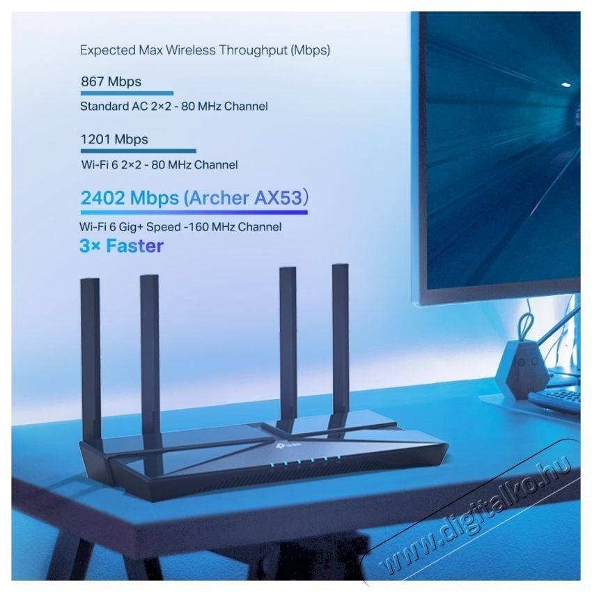 TP-LINK Archer AX53, WiFi6 WiFi router Iroda &eacute;s sz&aacute;m&iacute;t&aacute;stechnika - H&aacute;l&oacute;zat - Router - 532767