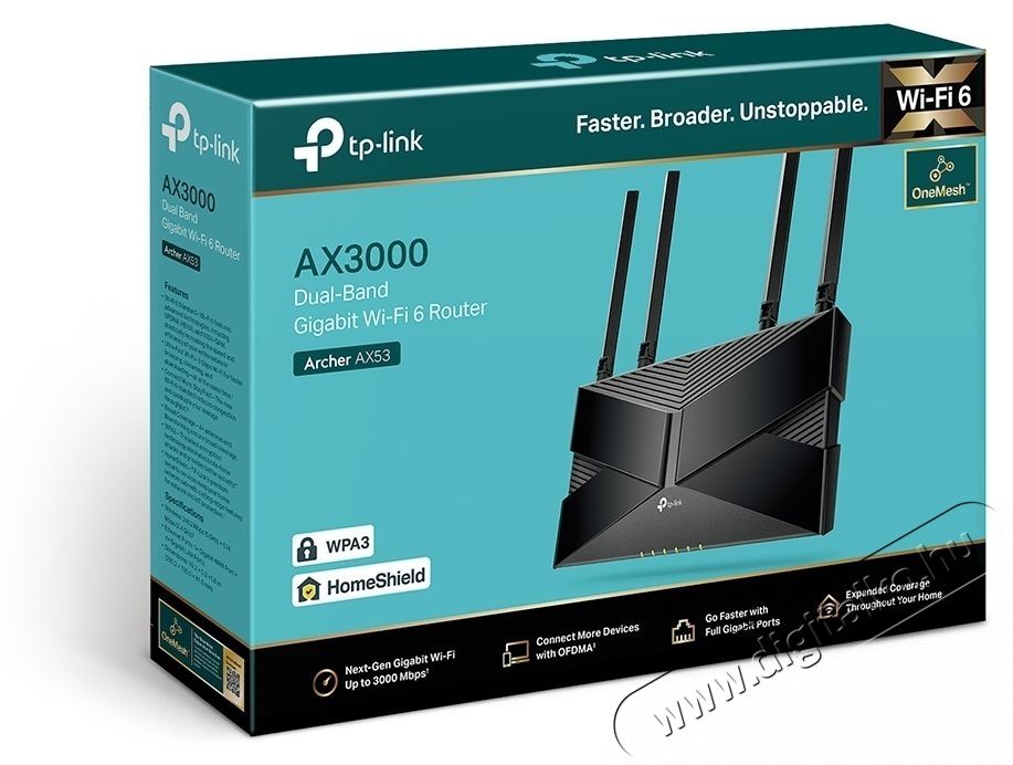 TP-LINK Archer AX53, WiFi6 WiFi router Iroda &eacute;s sz&aacute;m&iacute;t&aacute;stechnika - H&aacute;l&oacute;zat - Router - 532767