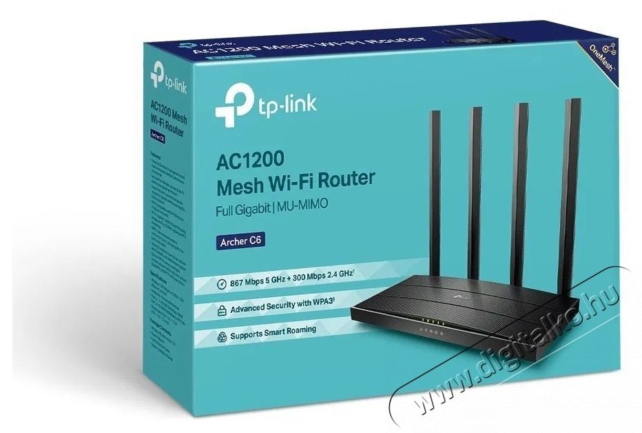 TP-LINK Archer C6 V3.2 WiFi router Iroda &eacute;s sz&aacute;m&iacute;t&aacute;stechnika - H&aacute;l&oacute;zat - Router - 532727