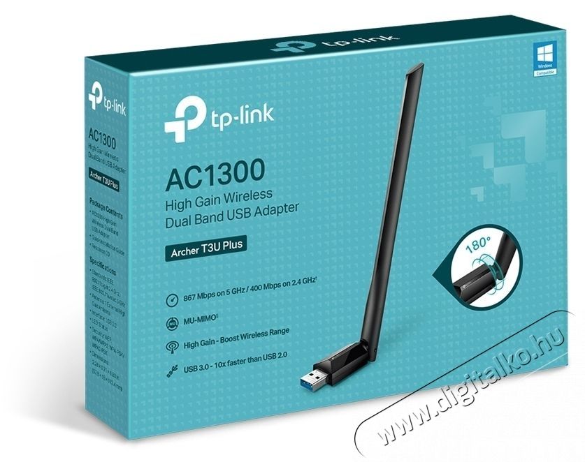 TP-LINK Archer T3U Plus WiFi USB adapter Iroda &eacute;s sz&aacute;m&iacute;t&aacute;stechnika - H&aacute;l&oacute;zat - Vezet&eacute;k n&eacute;lk&uuml;li adapter - 532768