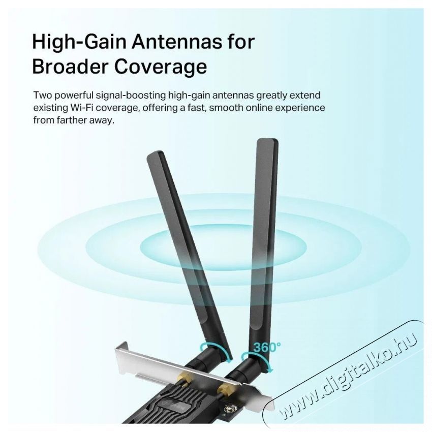 TP-LINK Archer TX20E, AX1800 Wi-Fi 6 Bluetooth PCIe adapter Mem&oacute;ria k&aacute;rtya / Pendrive - Adapter - 532731