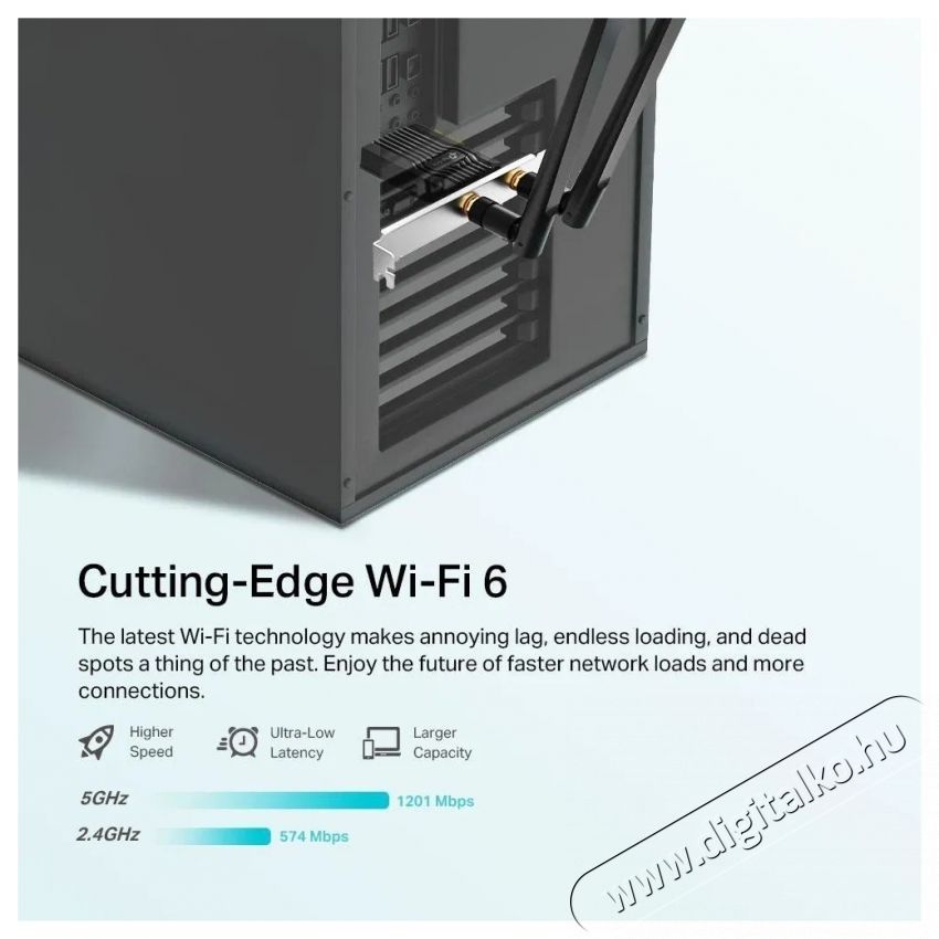 TP-LINK Archer TX20E, AX1800 Wi-Fi 6 Bluetooth PCIe adapter Mem&oacute;ria k&aacute;rtya / Pendrive - Adapter - 532731