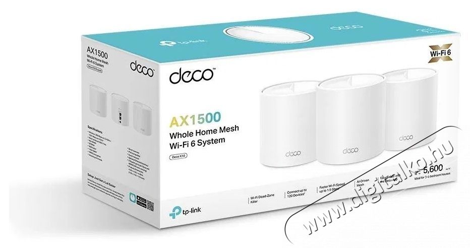 TP-LINK Deco X10 AX1500 Mesh WiFi 6 syst&eacute;m, 3-pack Iroda &eacute;s sz&aacute;m&iacute;t&aacute;stechnika - H&aacute;l&oacute;zat - Router - 532732