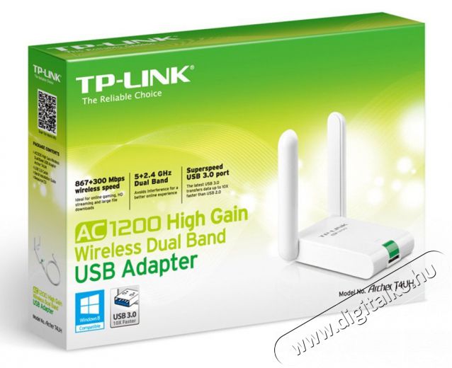 TP-LINK Archer T4UH AC1200 Vezeték nélküli 867Mbps+300Mbps USB adapter Iroda és számítástechnika - Hálózat - Vezeték nélküli adapter - 313177