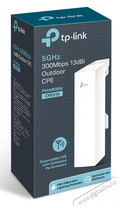TP-LINK CPE510 N300 5GHz Vezeték nélküli kültéri AccessPoint Iroda és számítástechnika - Hálózat - Lefedettségnövelő / jeltovábbító - 313180