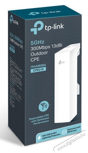 TP-LINK CPE510 N300 5GHz Vezeték nélküli kültéri AccessPoint Iroda és számítástechnika - Hálózat - Lefedettségnövelő / jeltovábbító - 313180