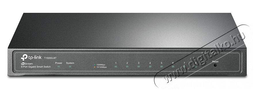 TP-LINK T1500G-8T 8port GbE LAN Smart menedzselhető asztali Switch Iroda és számítástechnika - Hálózat - Switch - 334448