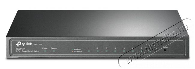TP-LINK T1500G-8T 8port GbE LAN Smart menedzselhető asztali Switch Iroda és számítástechnika - Hálózat - Switch - 334448