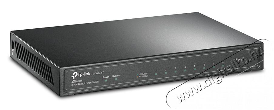 TP-LINK T1500G-8T 8port GbE LAN Smart menedzselhető asztali Switch Iroda és számítástechnika - Hálózat - Switch - 334448