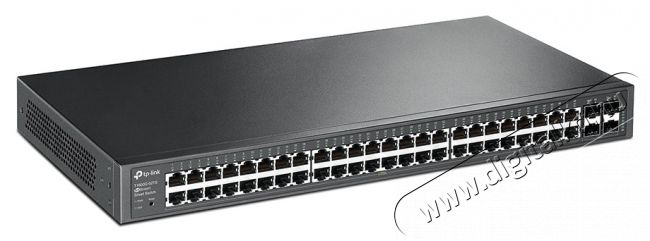 TP-LINK T1600G-52TS 48port GbE LAN 4 combo GbE RJ45/SFP menedzselhető Switch Iroda és számítástechnika - Hálózat - Switch - 313195