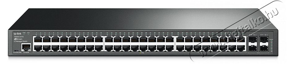 TP-LINK T2600G-52TS 48port GbE LAN 4 combo GbE RJ45/SFP menedzselhető Switch Iroda és számítástechnika - Hálózat - Switch - 313197