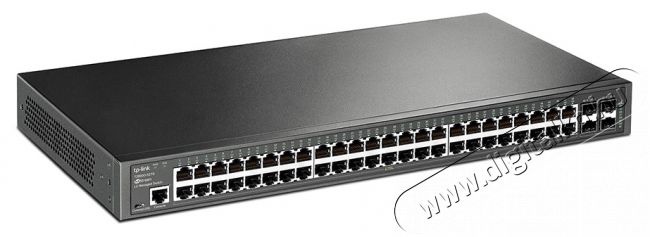 TP-LINK T2600G-52TS 48port GbE LAN 4 combo GbE RJ45/SFP menedzselhető Switch Iroda és számítástechnika - Hálózat - Switch - 313197