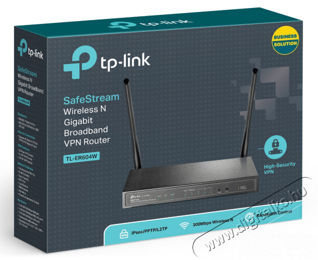 TP-LINK TL-ER604W SafeStream Vezeték nélküli 300Mbps Gigabit VPN Router Iroda és számítástechnika - Hálózat - Router - 313219