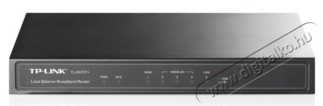 TP-LINK TL-R470T+ Vezetékes (4 10/100Mbps WAN, 1 LAN) Router Iroda és számítástechnika - Hálózat - Router - 313222