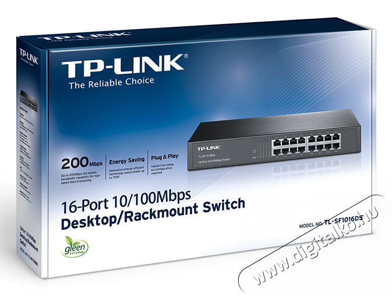 TP-LINK TL-SF1016DS 16port 10/100Mbps LAN nem menedzselhető asztali/rack Switch Iroda és számítástechnika - Hálózat - Switch - 313230