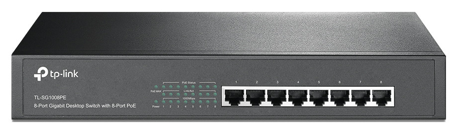 TP-LINK TL-SG1008PE 8port 10/100/1000Mbps LAN, PoE switch Újdonságok - Új termékek - 313237