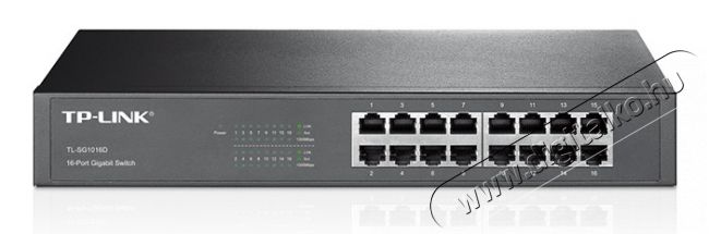 TP-LINK TL-SG1016D 16port 10/100/1000Mbps LAN nem menedzselhető asztali Switch Iroda és számítástechnika - Hálózat - Switch - 313239