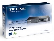 TP-LINK TL-SG1016DE 16port 10/100/1000Mbps LAN SMART menedzselhető asztali Switch Iroda és számítástechnika - Hálózat - Switch - 313240