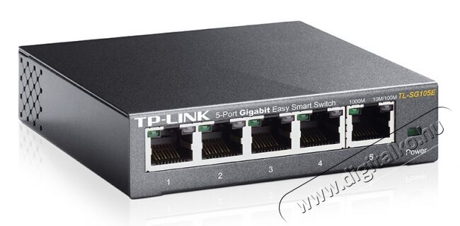 TP-LINK TL-SG105E 5port 10/100/1000Mbps LAN menedzselhető asztali Switch Iroda és számítástechnika - Hálózat - Switch - 313246