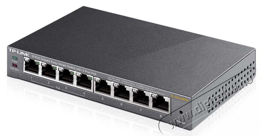 TP-LINK TL-SG108PE 8port GbE LAN 4x PoE menedzselhető asztali Switch Iroda és számítástechnika - Hálózat - Switch - 313249