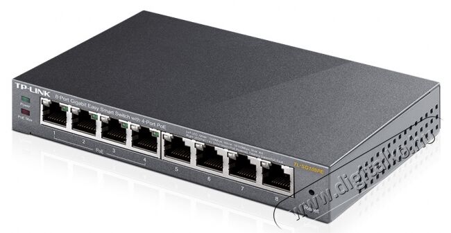 TP-LINK TL-SG108PE 8port GbE LAN 4x PoE menedzselhető asztali Switch Iroda és számítástechnika - Hálózat - Switch - 313249