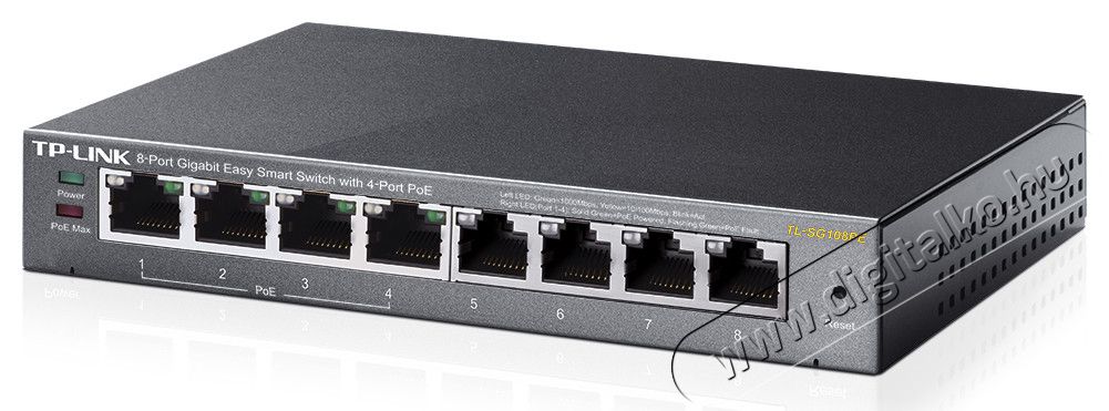 TP-LINK TL-SG108PE 8port GbE LAN 4x PoE menedzselhető asztali Switch Iroda és számítástechnika - Hálózat - Switch - 313249