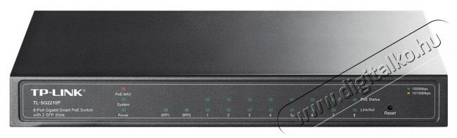 TP-LINK TL-SG2210P 8port POE 10/100/1000Mbps LAN Smart menedzselhető asztali Switch Iroda és számítástechnika - Hálózat - Switch - 319120