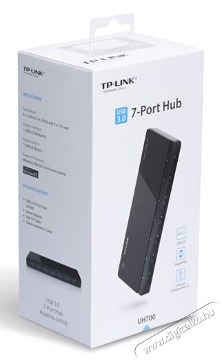 TP-LINK UH700 7 portos 3.0-s USB hub Iroda és számítástechnika - Notebook kiegészítő - USB hub / elosztó - 313273