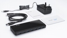 TP-LINK UH720 7 portos 3.0-s USB hub 2 töltési csatlakozással Iroda és számítástechnika - Notebook kiegészítő - USB hub / elosztó - 313274