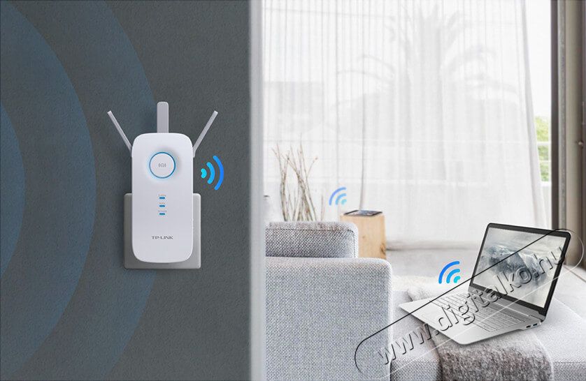 TP-LINK RE450 AC1750 Dual Band Vezeték nélküli Range Extender Iroda és számítástechnika - Hálózat - Lefedettségnövelő / jeltovábbító - 313193