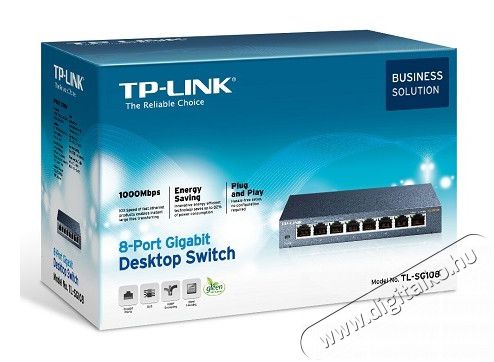 TP-LINK TL-SG108 8port 10/100/1000Mbps LAN nem menedzselhető asztali Switch Iroda és számítástechnika - Hálózat - Switch - 313247