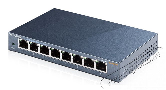 TP-LINK TL-SG108 8port 10/100/1000Mbps LAN nem menedzselhető asztali Switch Iroda és számítástechnika - Hálózat - Switch - 313247