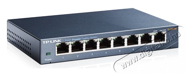 TP-LINK TL-SG108 8port 10/100/1000Mbps LAN nem menedzselhető asztali Switch Iroda és számítástechnika - Hálózat - Switch - 313247