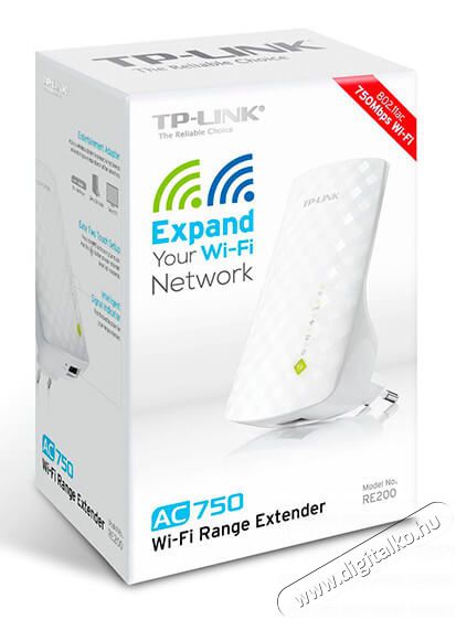 TP-LINK RE200 AC750 Dual Band Vezeték nélküli Range Extender Iroda és számítástechnika - Hálózat - Lefedettségnövelő / jeltovábbító - 313190