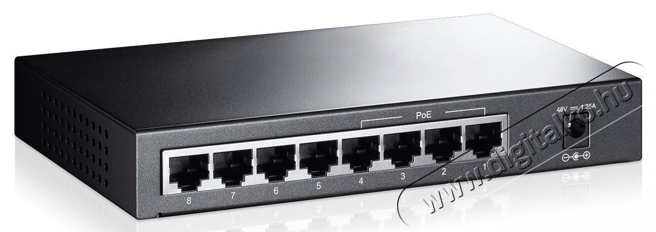TP-LINK TL-SF1008P 8port 10/100Mbps LAN 4xPOE nem menedzselhető asztali Switch Iroda és számítástechnika - Hálózat - Switch - 313227