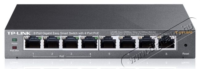 TP-LINK TL-SG108PE 8port GbE LAN 4x PoE menedzselhető asztali Switch Iroda és számítástechnika - Hálózat - Switch - 313249