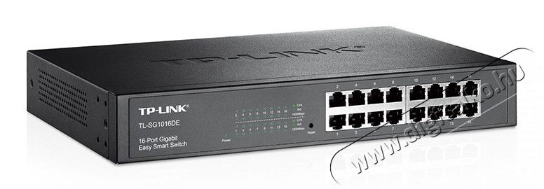 TP-LINK TL-SG1016DE 16port 10/100/1000Mbps LAN SMART menedzselhető asztali Switch Iroda és számítástechnika - Hálózat - Switch - 313240