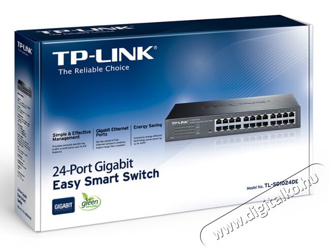 TP-LINK TL-SG1024DE 24port 10/100/1000Mbps LAN SMART menedzselhető rack Switch Iroda és számítástechnika - Hálózat - Switch - 313243