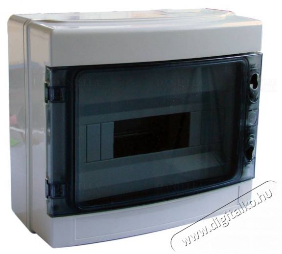 Tracon EDFKIP65-12/1 1×12 mod/ H×W×D=260×300×140mm/ IP65/ 660V AC átlátszó ajtóva/ N/PE sínnel falon kívüli Háztartás / Otthon / Kültér - Világítás / elektromosság - Hálózati elosztó / hosszabbító / adapter - 394783