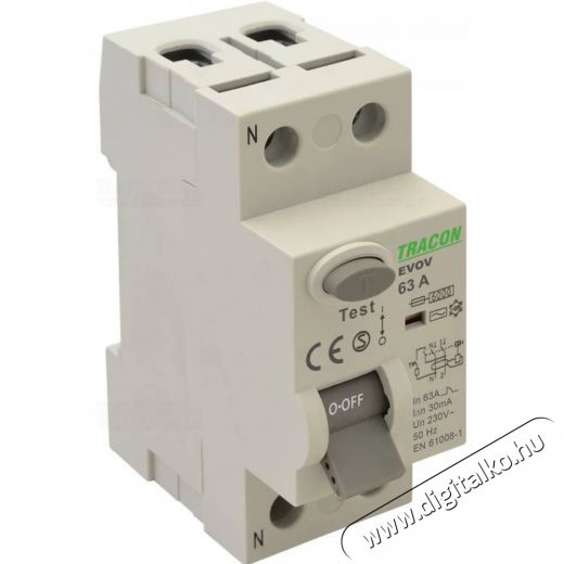 Tracon EVOV2P2503 2 p&oacute;lus&uacute; 25A 30mA 6kA A &aacute;ram-v&eacute;dőkapcsol&oacute; H&aacute;ztart&aacute;s / Otthon / K&uuml;lt&eacute;r - Szersz&aacute;m - &Aacute;ramfejlesztő - 389001