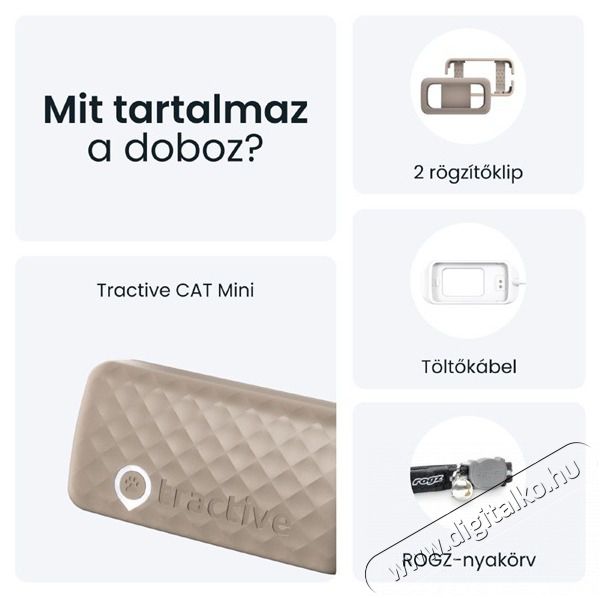 TRACTIVE Tractive GPS CAT Mini barna macska GPS nyomk&ouml;vető &eacute;s tev&eacute;kenys&eacute;gfigyelő H&aacute;ztart&aacute;s / Otthon / K&uuml;lt&eacute;r - Egy&eacute;b h&aacute;ztart&aacute;si term&eacute;k - 501900