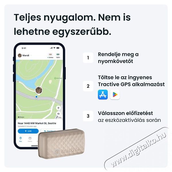 TRACTIVE Tractive GPS CAT Mini barna macska GPS nyomk&ouml;vető &eacute;s tev&eacute;kenys&eacute;gfigyelő H&aacute;ztart&aacute;s / Otthon / K&uuml;lt&eacute;r - Egy&eacute;b h&aacute;ztart&aacute;si term&eacute;k - 501900