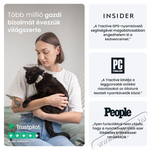TRACTIVE Tractive GPS CAT Mini barna macska GPS nyomk&ouml;vető &eacute;s tev&eacute;kenys&eacute;gfigyelő H&aacute;ztart&aacute;s / Otthon / K&uuml;lt&eacute;r - Egy&eacute;b h&aacute;ztart&aacute;si term&eacute;k - 501900