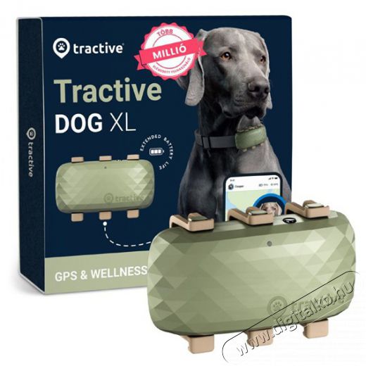 TRACTIVE Tractive GPS DOG XL zöld kutya GPS nyomkövető és tevékenységfigyelő Háztartás / Otthon / Kültér - Egyéb háztartási termék - 501903