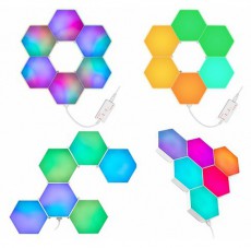 Tracer TRAOSW47256 Ambience Smart Hexagon 9 W/Bluetooth 5.0/Wi-Fi/RGB világítás/fehér/gamer/fali lámpa szett Háztartás / Otthon / Kültér - Világítás / elektromosság - Asztali lámpa - 514951
