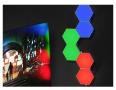 Tracer TRAOSW47256 Ambience Smart Hexagon 9 W/Bluetooth 5.0/Wi-Fi/RGB világítás/fehér/gamer/fali lámpa szett Háztartás / Otthon / Kültér - Világítás / elektromosság - Asztali lámpa - 514951